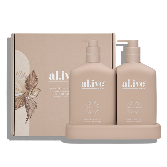 Alive Body Wash & Lotion Duo + Tray Apricot & Sweet Fig main product image