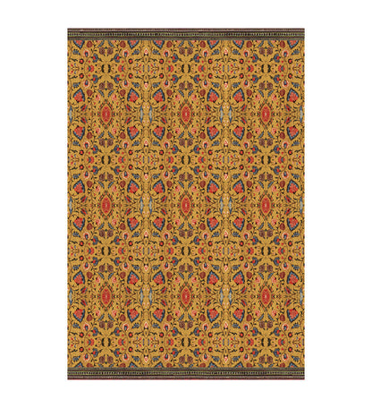 Bohemian Garden Gold Vinyl Rug Second Lifestyle