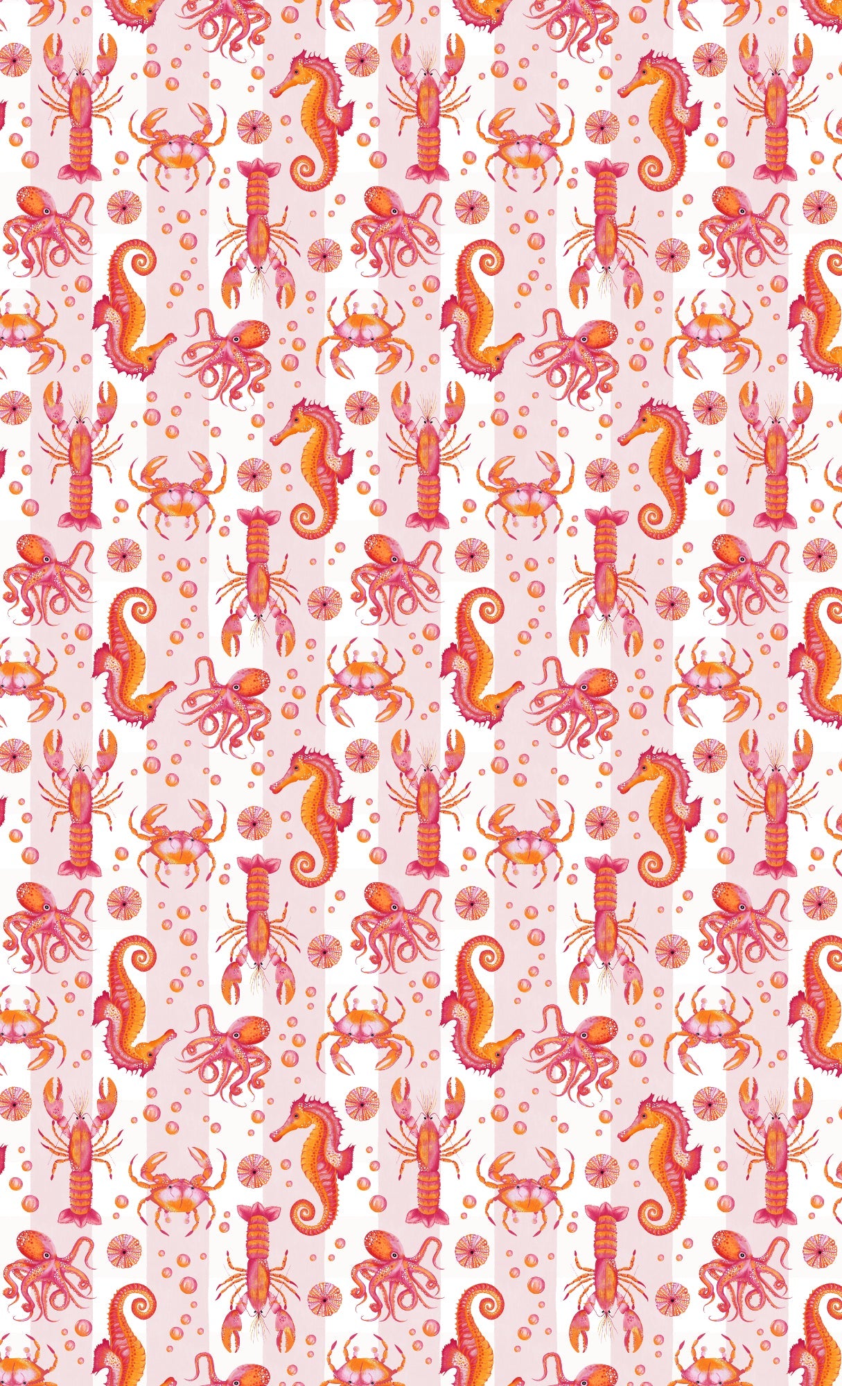 Ocean Tablecloth - Pink/Orange - Wholesale
