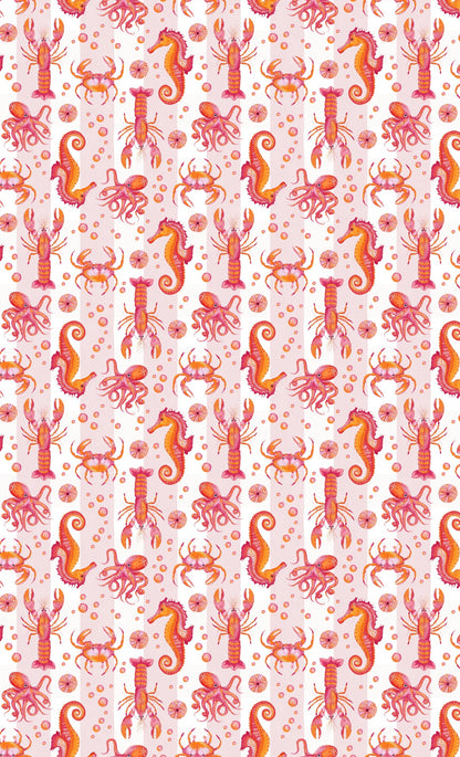 Ocean Tablecloth - Pink/Orange - Wholesale