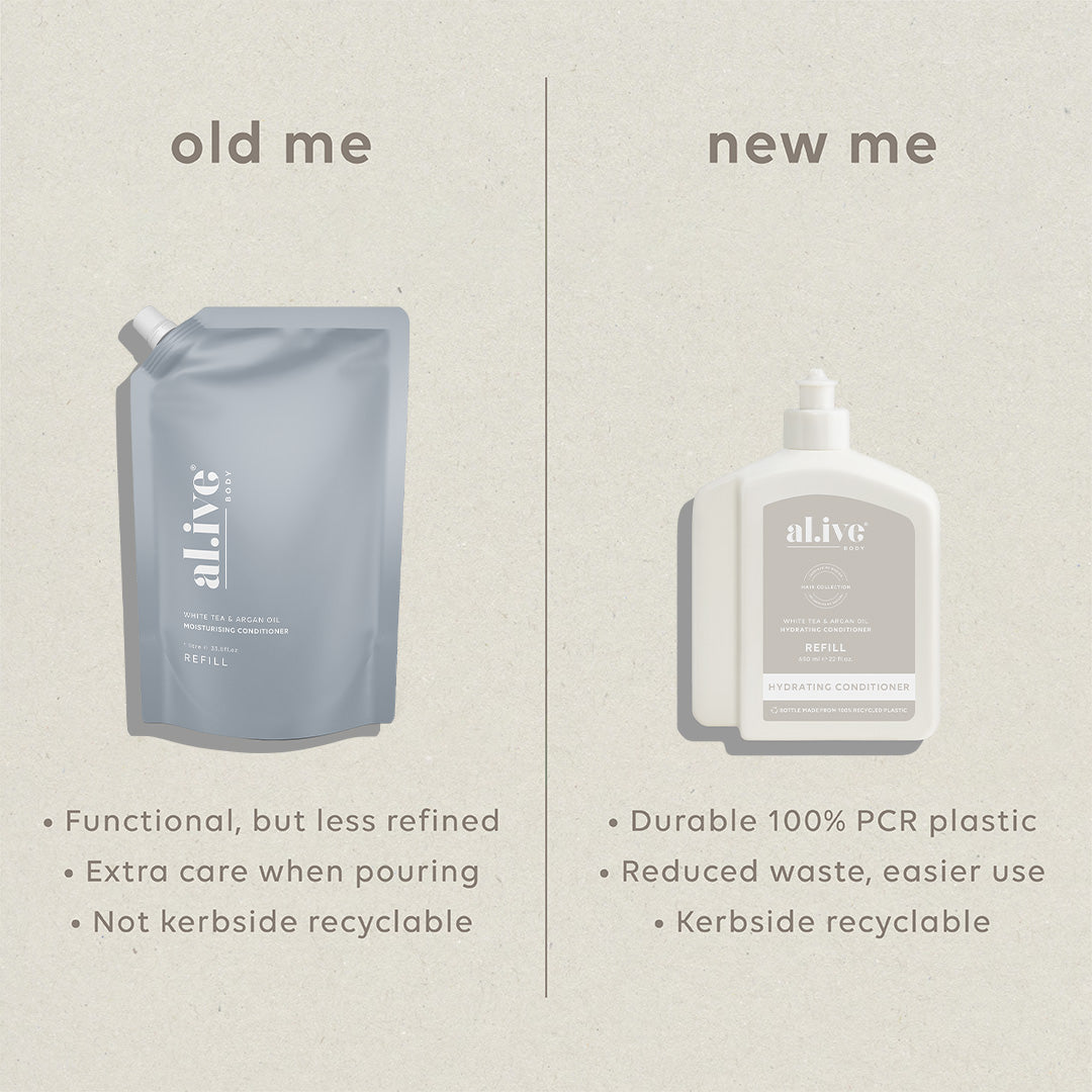 650Ml Conditioner Refill- White Tea & Argan Oil