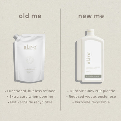 1 L Dish Wash Refill - Lemon Myrtle & Honeydew