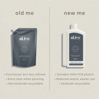 1 Ltr Wash Refill - Coconut & Wild Orange