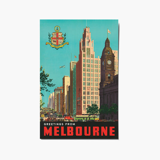 Postcard - Greetings From Melbourne Buildings