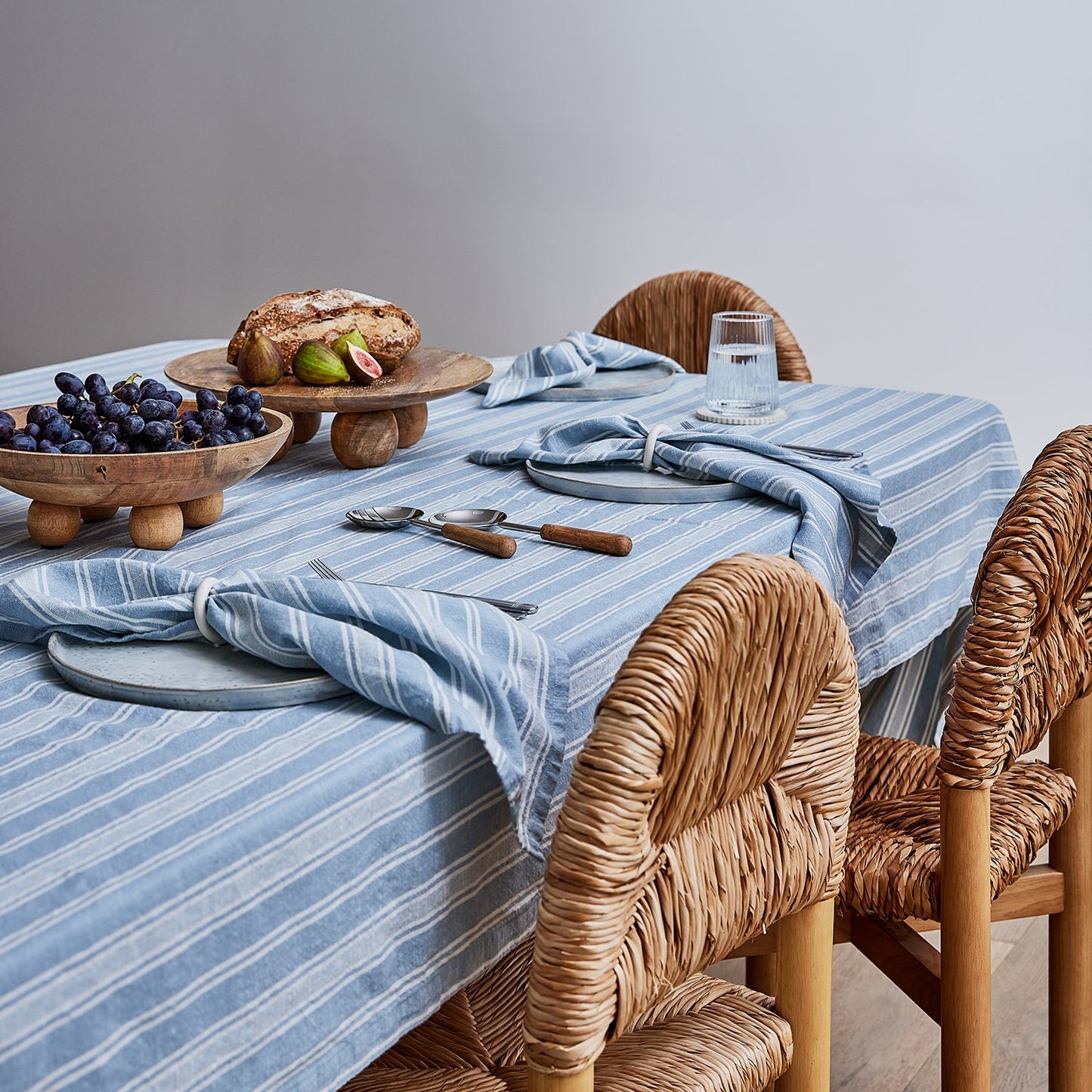 Swansea Light Blue Stripe Napkin Set Of 4