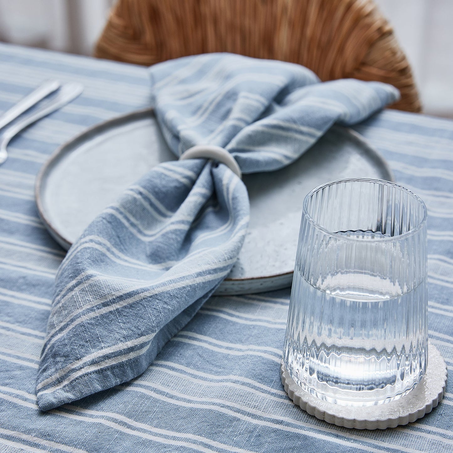 Swansea Light Blue Stripe Napkin Set Of 4