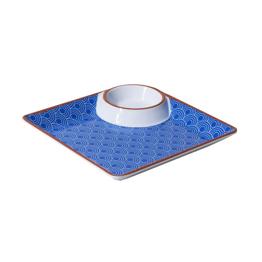 Individual Square Serving Plate - Wave