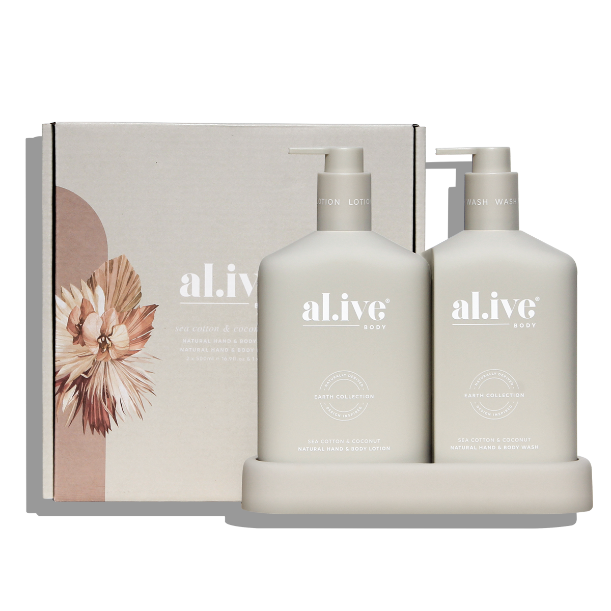 Alive Body Wash & Lotion Duo + Tray Sea Cotton & Coconut main product image