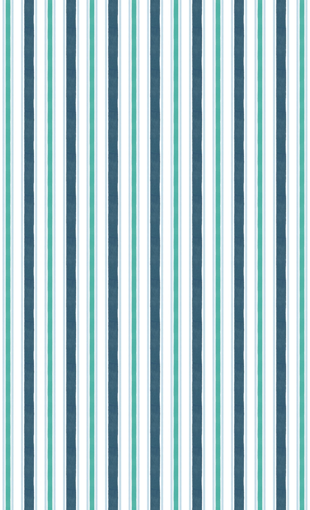 Summer Stripes Tablecloth - Blue/Green/White