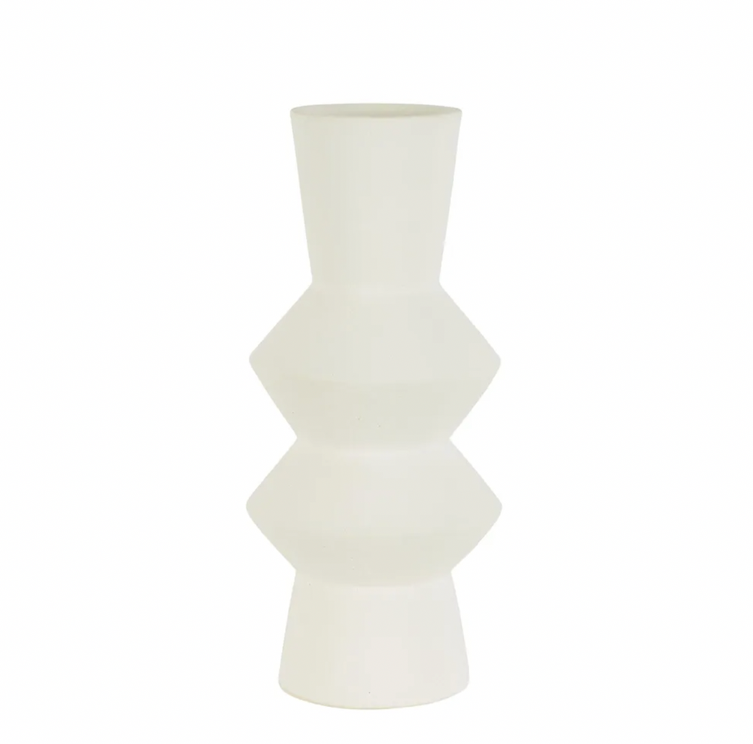 Ellington Stoneware Vase White Small