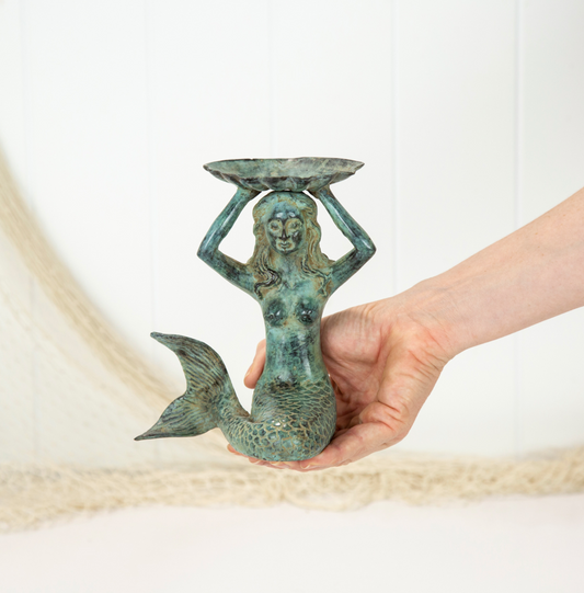 Mermaid Seated (M) Aged Green #0287