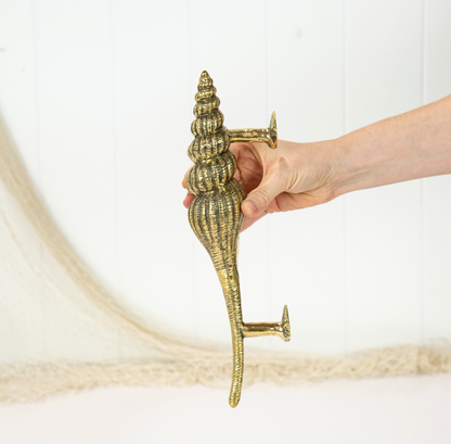 Spiral Shell Door Handle Shiny