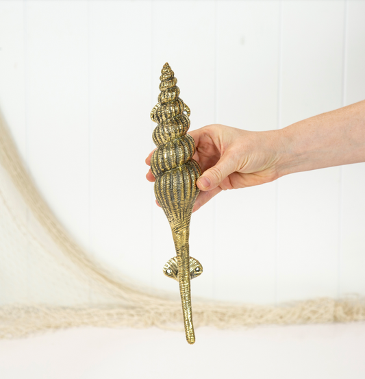Spiral Shell Door Handle Shiny