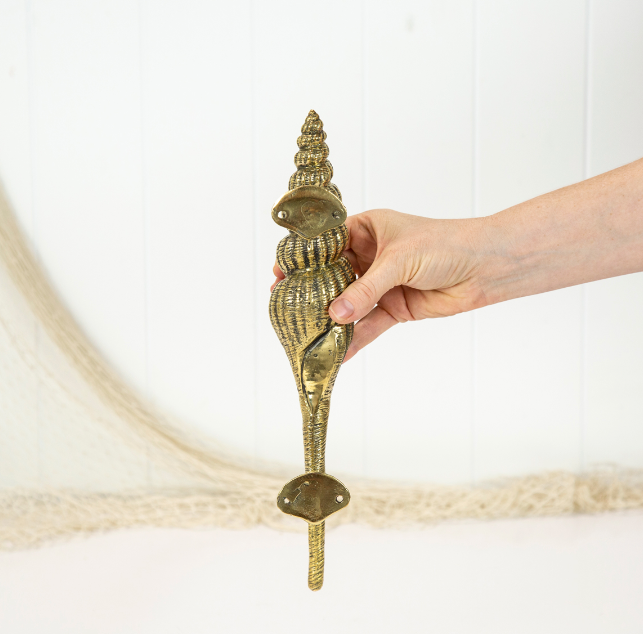 Spiral Shell Door Handle Shiny