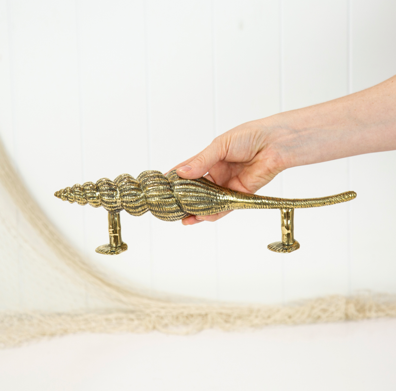 Spiral Shell Door Handle Shiny