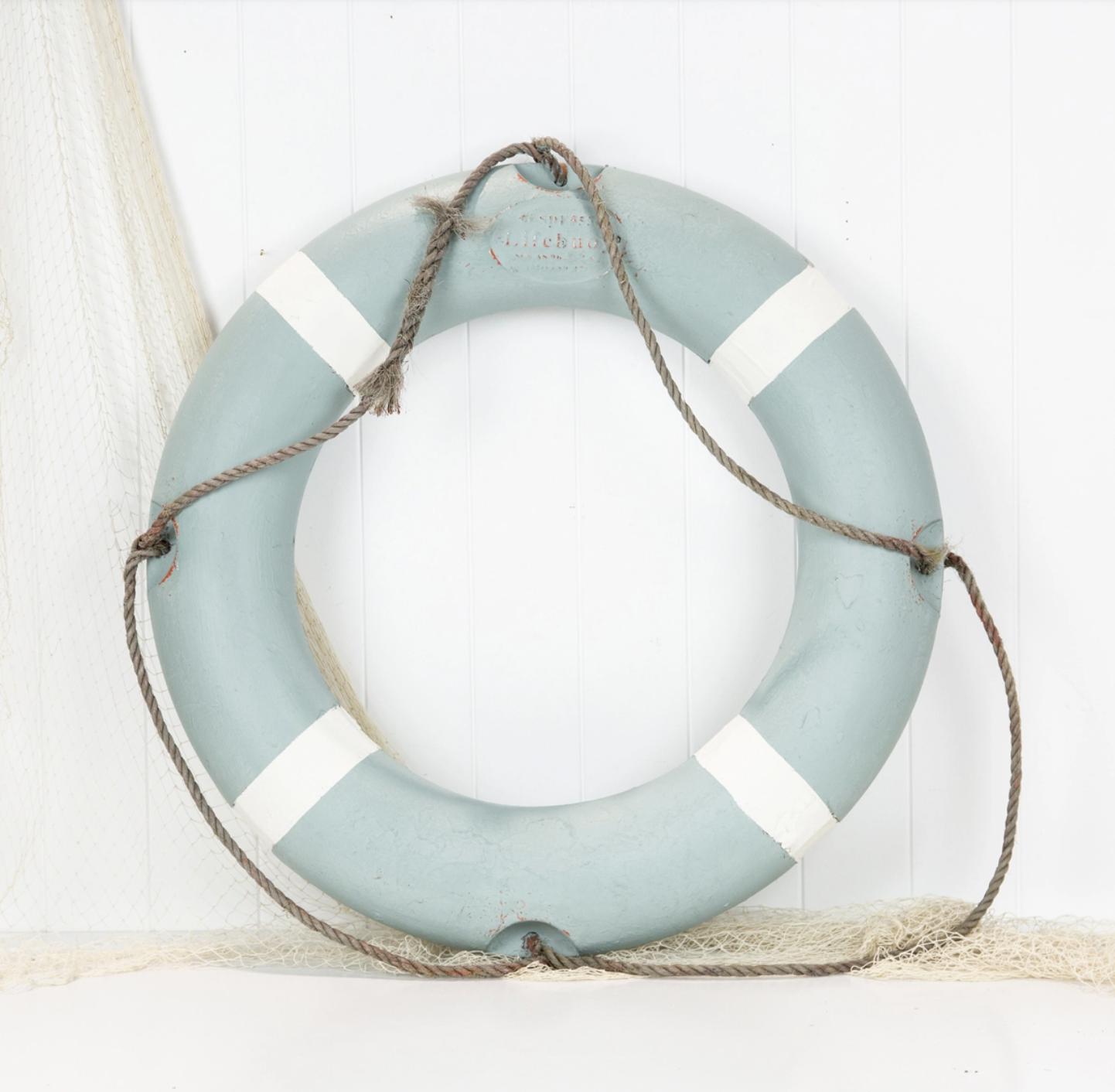 Life Ring Duck Egg Blue & White #0624