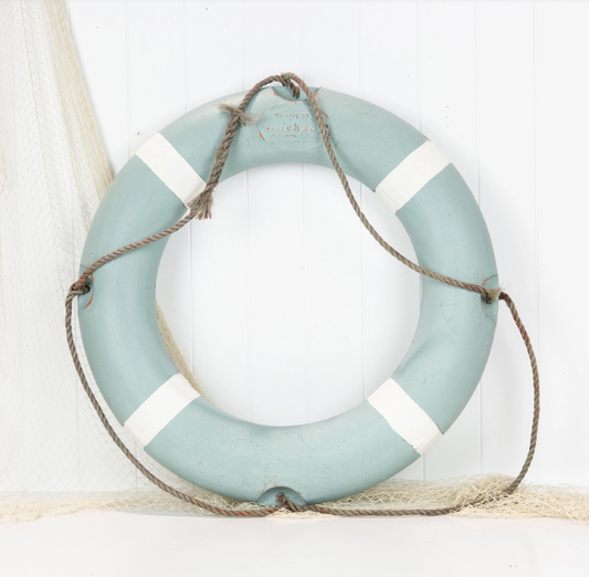 Life Ring Duck Egg Blue & White #0624