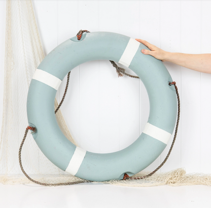 Life Ring Duck Egg Blue & White #0624