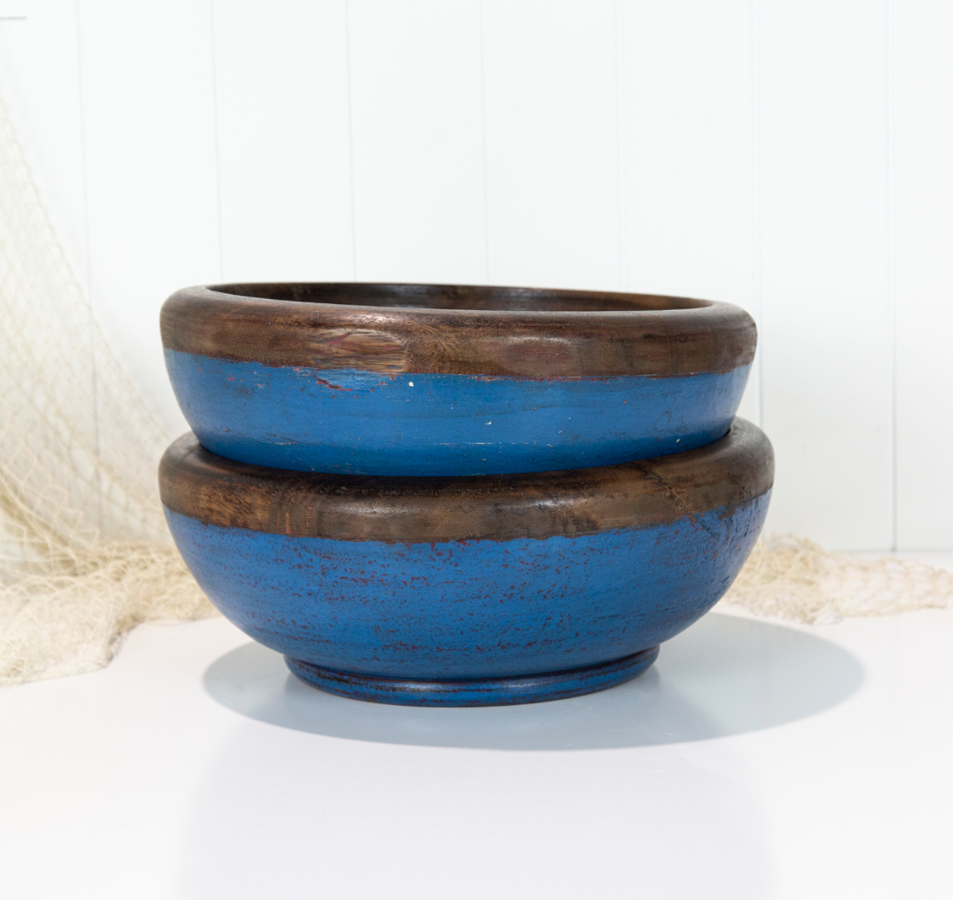 Wooden Bowl - Dark Blue