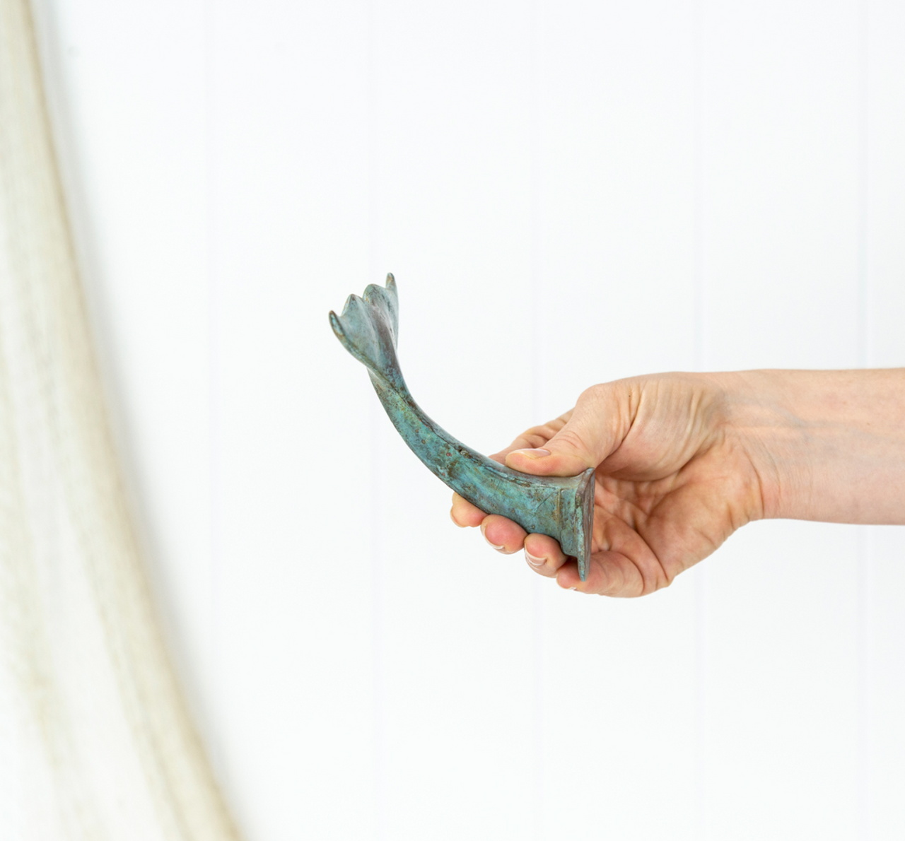 Whale Tail Hook (L) Aged Green #0056