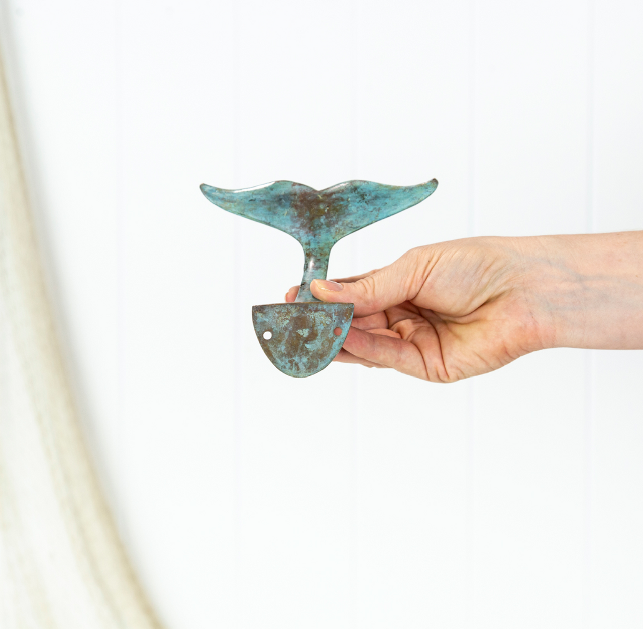 Whale Tail Hook (L) Aged Green #0056