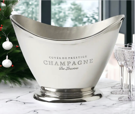 280F - Almn Oval Scoop Front Bucket 35Cm Champagne -Sold Out Again - Due Mid Sept