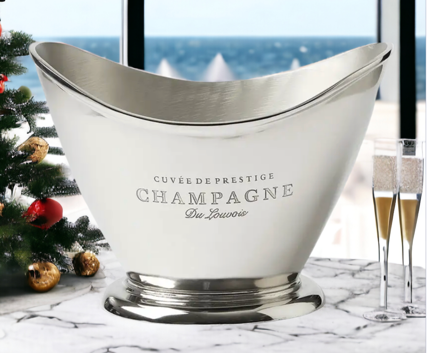 280F - Almn Oval Scoop Front Bucket 35Cm Champagne -Sold Out Again - Due Mid Sept