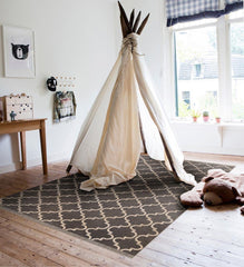 Suzanna Black Vinyl Rug