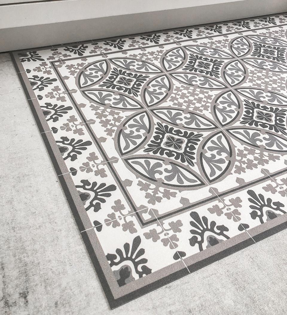 Barcelona Powder vinyl rug detail