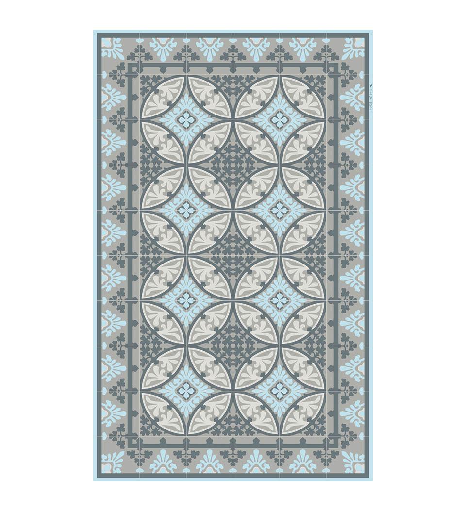 Barcelona Light Blue vinyl rug packshot