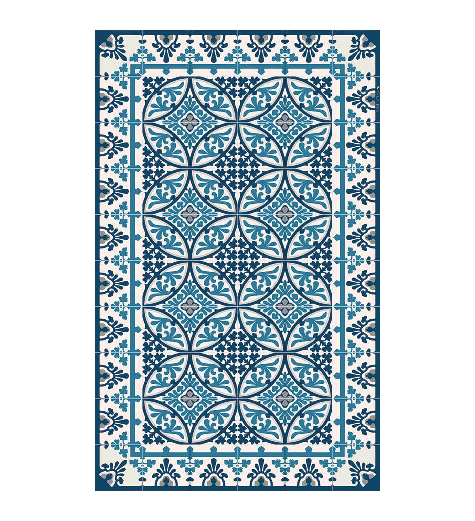 Barcelona Blue vinyl rug packshot