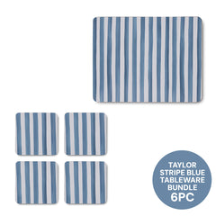 Taylor Stripe Blue Tableware Bundle