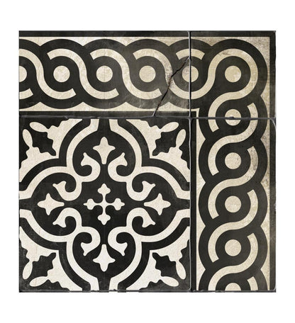 Mountain Black & White vinyl rug product view