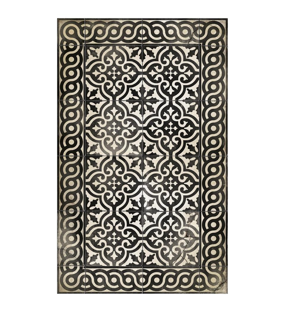 Mountain Black & White vinyl rug packshot