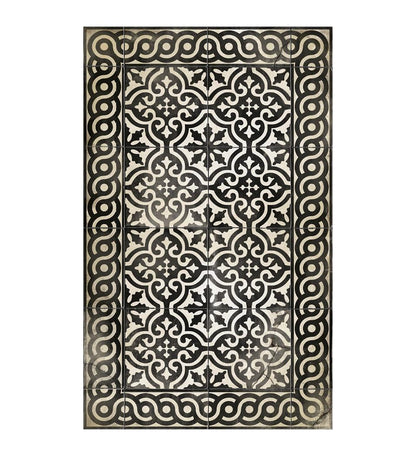 Mountain Black & White vinyl rug packshot