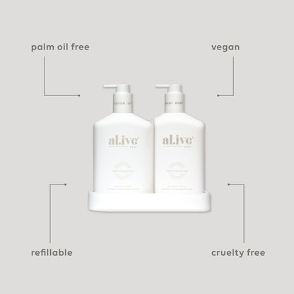 Alive Body Wash & Lotion Duo + Tray Mango & Lychee with tray
