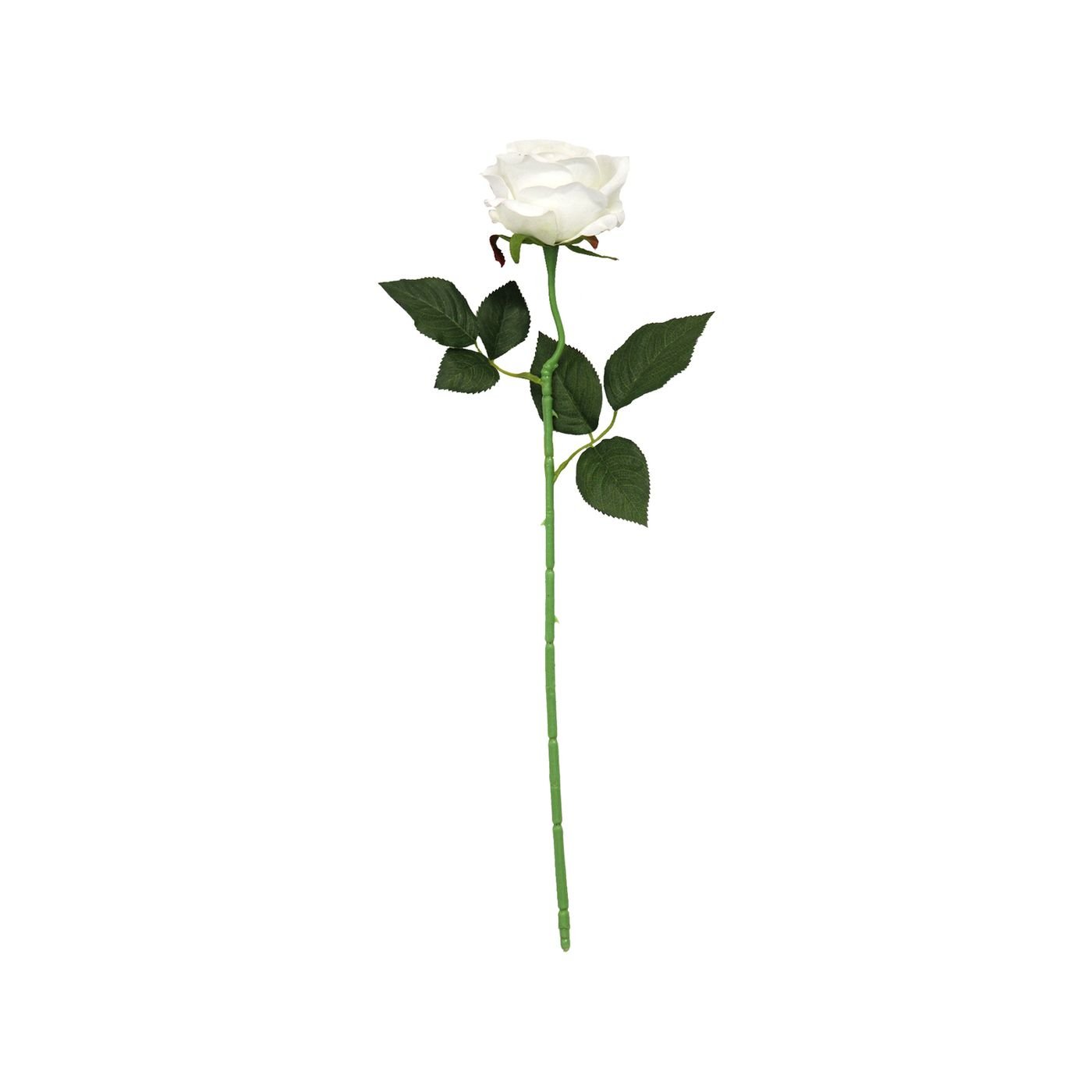 Rose - White - Velvet - Faux Flower 50cm