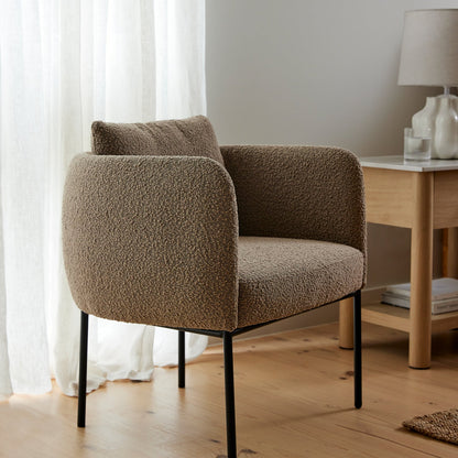 Soho Brown Boucle Chair