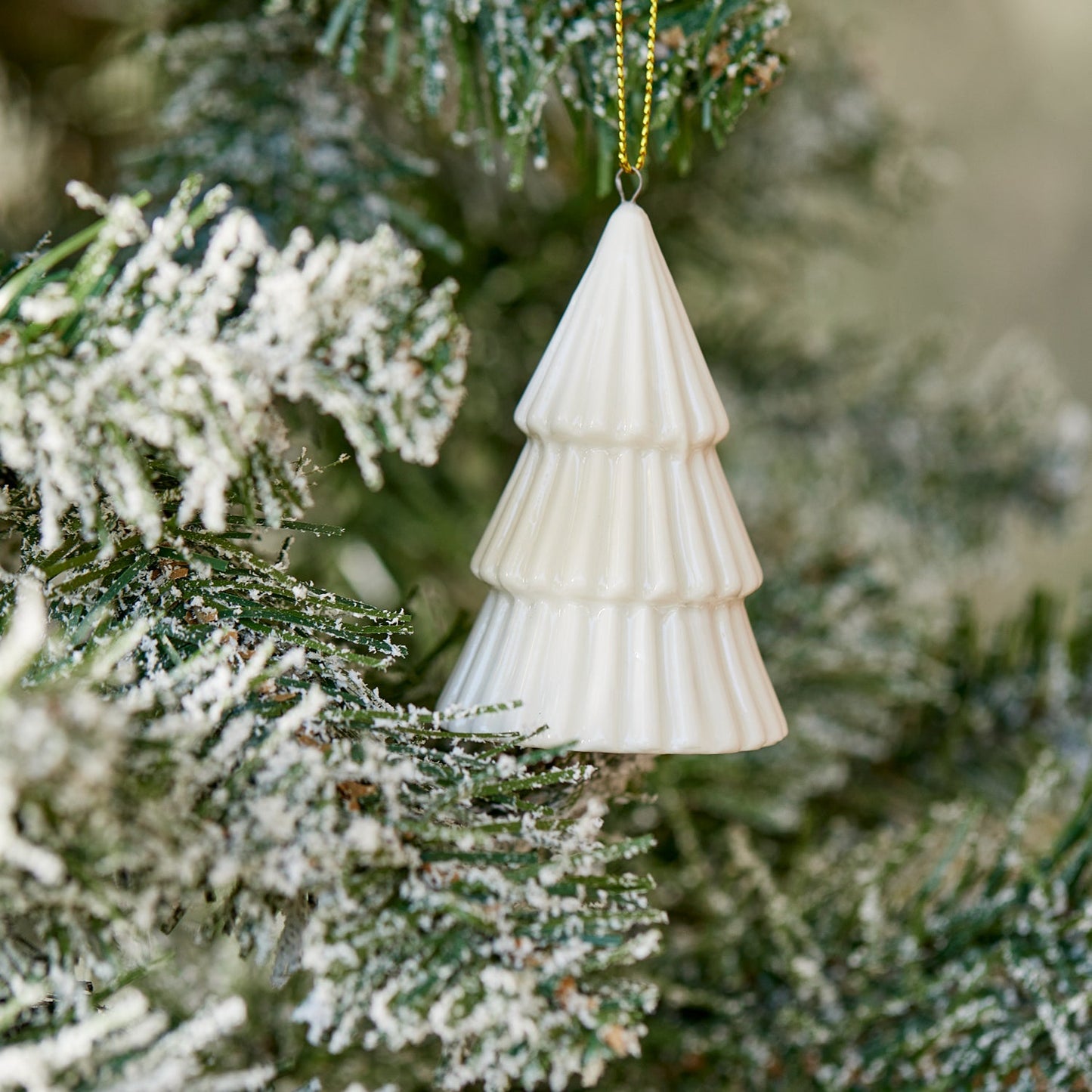 Christmas Tree White Tree Decoration 4.8X4.8X8.1Cm