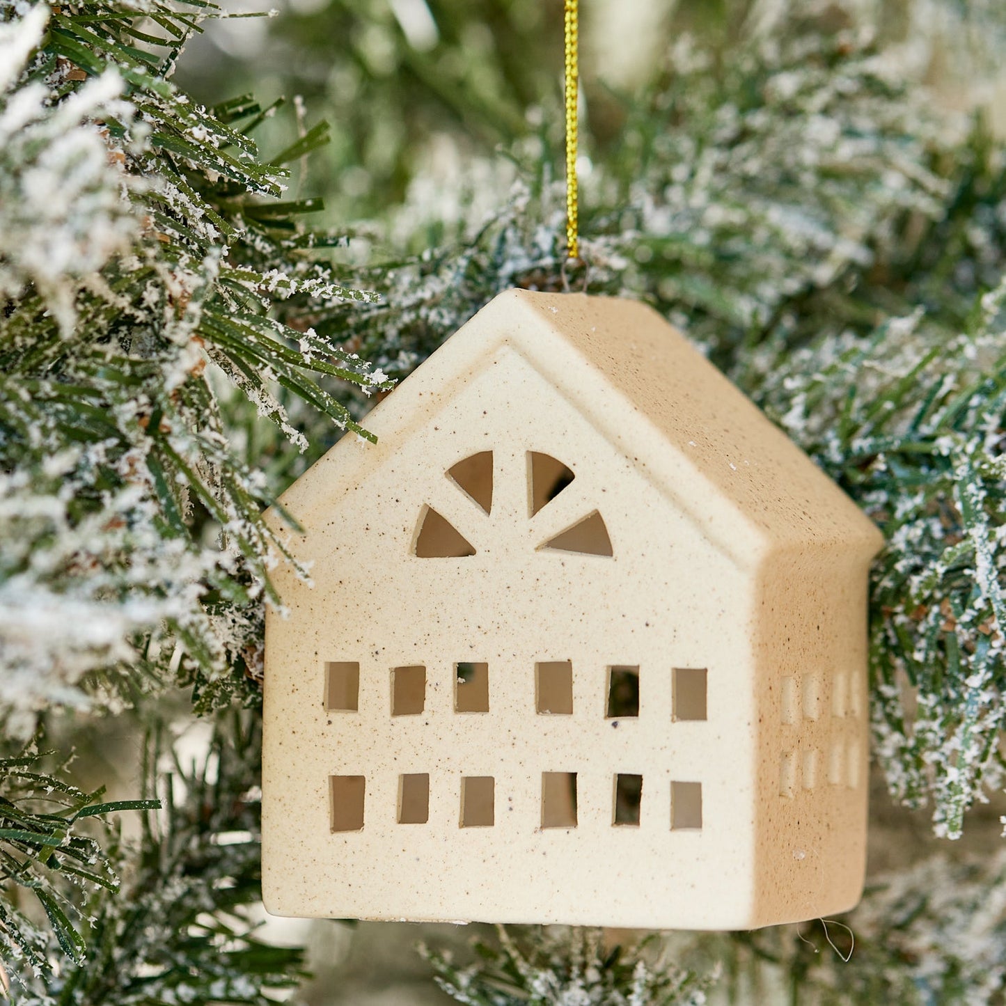 Christmas House Sand Tree Decoration 8X6.2X9.3Cm