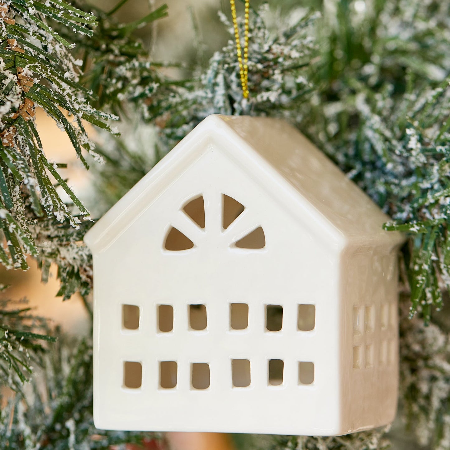 Christmas House White Tree Decoration  8X6.2X9.3Cm