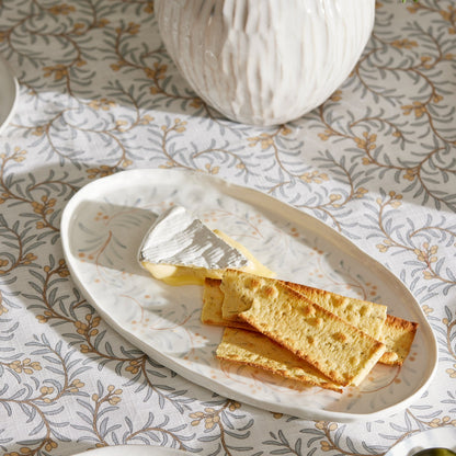 Juniper Hand Painted Oval Platter 39X22.3X2.5Cm