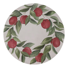 Apples Round Hard Placemat Set 4