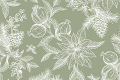 Poinsettia Wrapping Paper Roll 3M