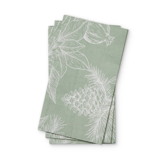 Poinsettia Paper Napkin Set 20Pc