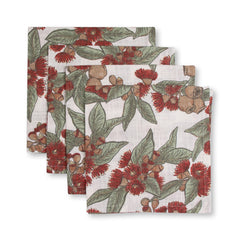 Natalie Red Napkin Set 4