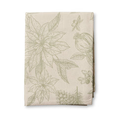 Poinsettia Olive/Flax Tablecloth 150X350Cm