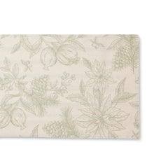Poinsettia Olive/Flax Table Runner 40X200Cm