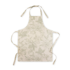 Poinsettia Olive/Flax Apron 75X90Cm