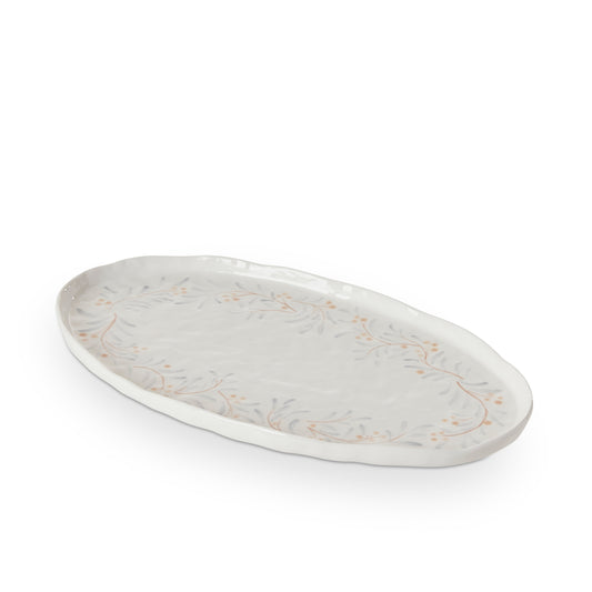 Juniper Hand Painted Oval Platter 39X22.3X2.5Cm